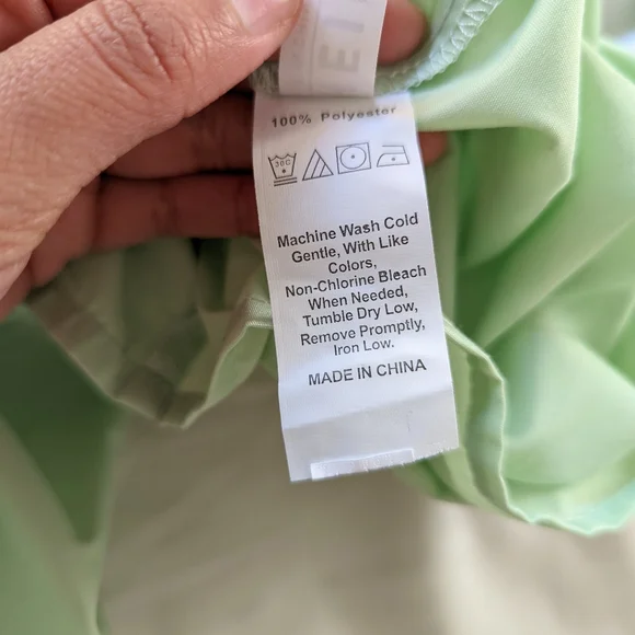 Shein Solid V-neck Smock Dress - Picture 6 of 7